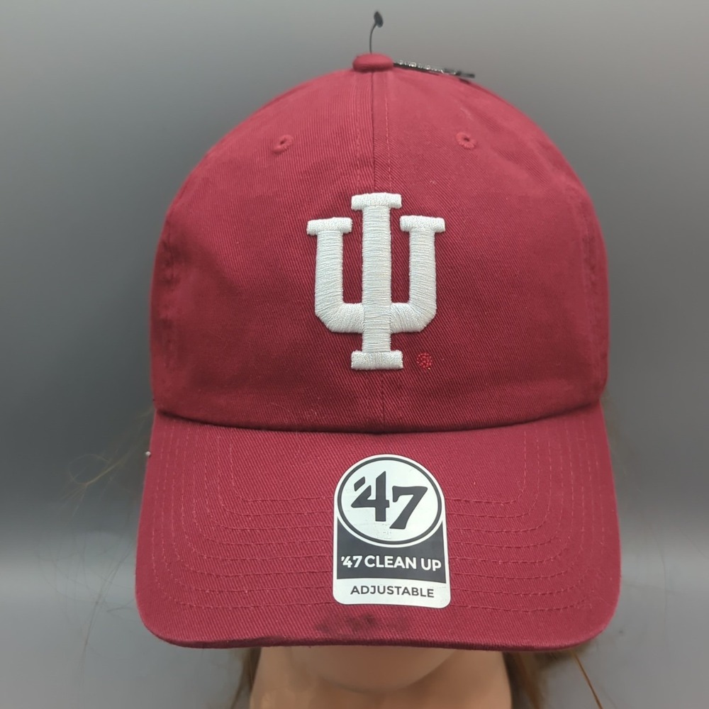 Indiana Hoosiers NCAA '47 Brand Maroon Clean Up Adjustable Strapback Hat Cap